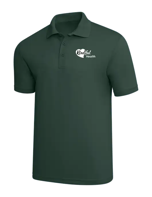 Dark Green PosiCharge RacerMesh Polo w/Kindful Health Logo