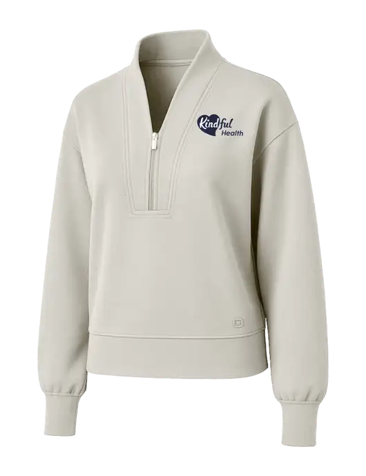 OGIO Womens Ivory Transcend 1/4-Zip w/Kindful Health Logo