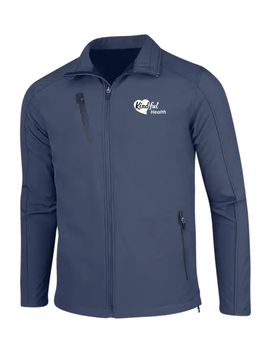 Navy Welded Softshell Jacket w/Kindful Health Logo