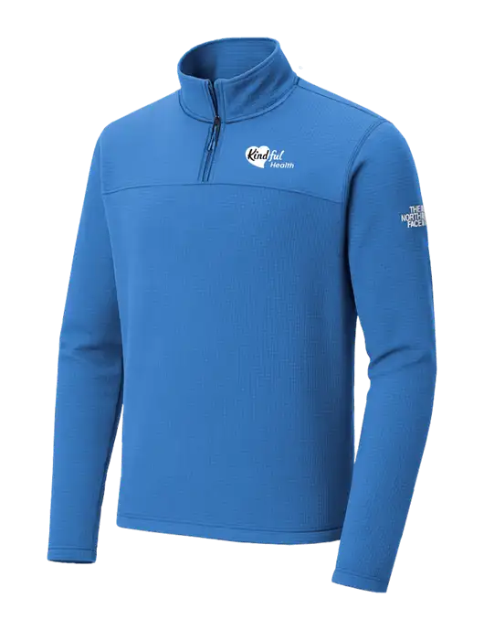 The North Face Aim 1/4-Zip Light Royal Fleece w/Kindful Health Logo