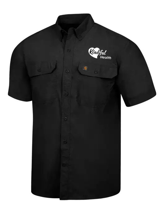 Carhartt Force Black Solid Short Sleeve Shirt w/Kindful Health Logo