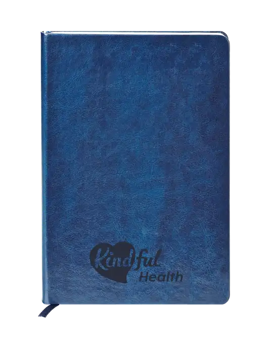 Fabrizio Blue Hard Cover 5.75 x 8.3 Journal w/Kindful Health Logo