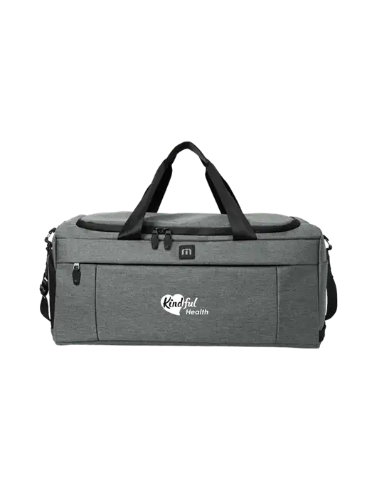 TravisMathew Dark Grey Heather Duration Duffel w/Kindful Health Logo