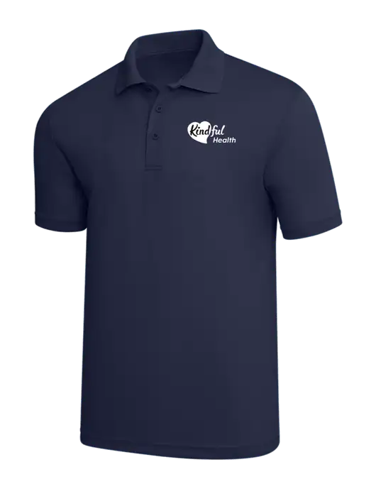 Navy PosiCharge RacerMesh Polo w/Kindful Health Logo