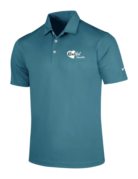NIKE Dark Teal Dri-Fit Vertical Mesh Polo w/Kindful Health Logo