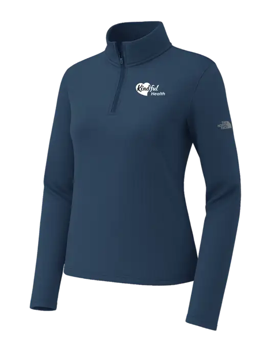 The North Face Womens Aim 1/4-Zip Dark Navy Fleece w/Kindful Health Logo