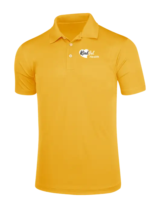 Yellow Gold Micropique Sport-Wick Polo
 w/Kindful Health Logo