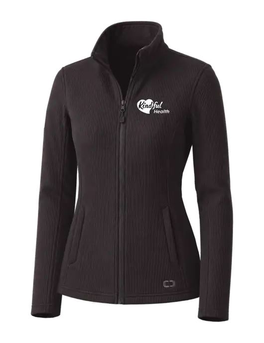 OGIO Blacktop Womens Grit Fleece Jacket w/Kindful Health Logo