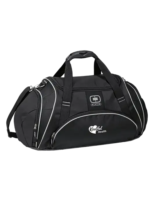 OGIO Black Crunch Duffel
 w/Kindful Health Logo