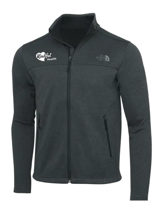 North Face Dark Grey Heather Ridgewall Soft Shell Jacket w/Kindful Health Logo