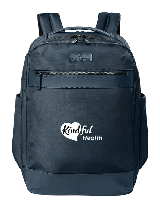 Brooks Brothers Oxford Dark Navy Backpack w/Kindful Health Logo
