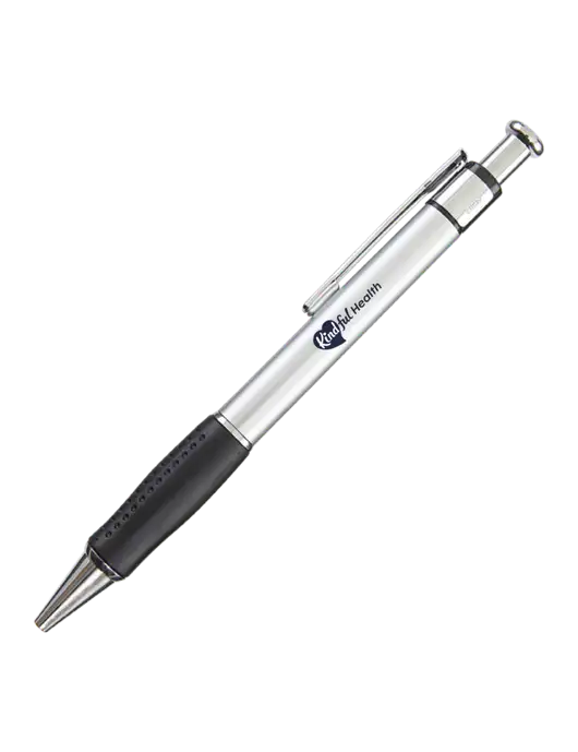 Malta Silver Pen - Black Ink w/Kindful Health Logo