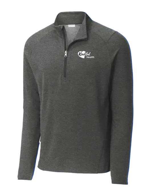 Sport-Wick Flex Fleece Dark Grey Heather 1/4-Zip w/Kindful Health Logo