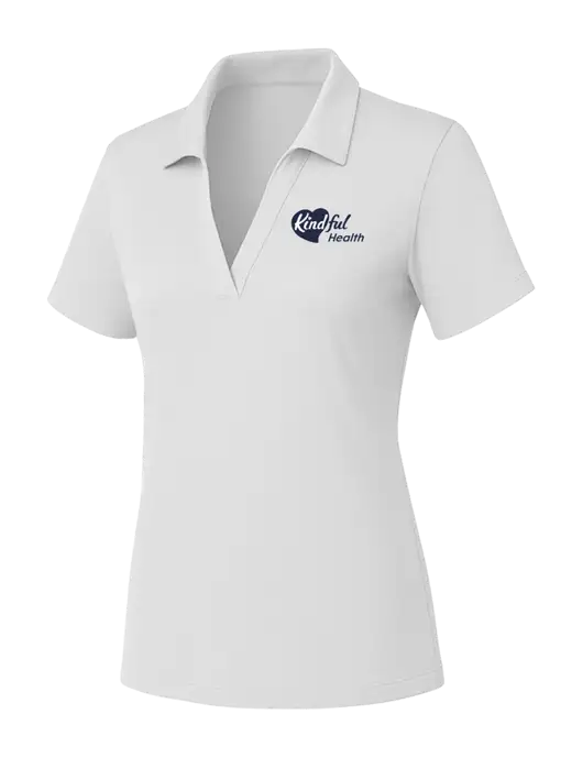 Womens White PosiCharge RacerMesh Polo w/Kindful Health Logo