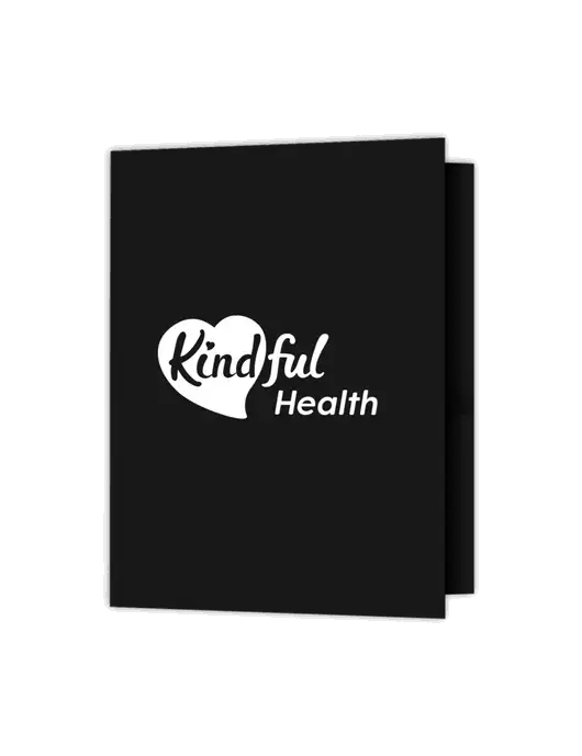 Black Presentation Folder with Dual Pockets w/Kindful Health Logo