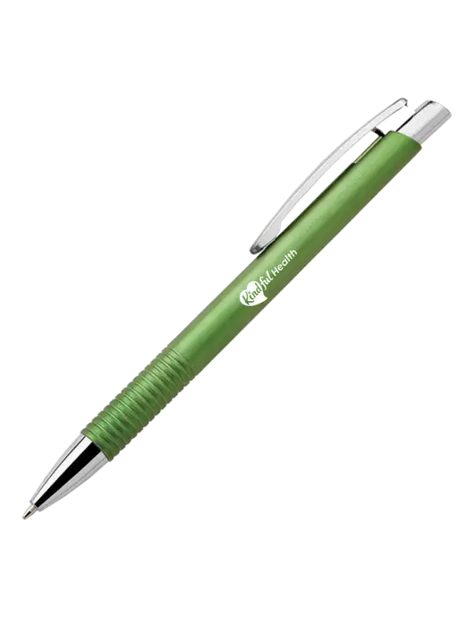 Malay Green Ballpoint Pen - Blue Ink w/Kindful Health Logo
