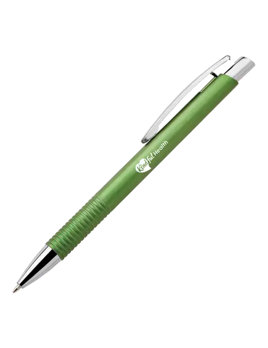 Malay Green Ballpoint Pen - Blue Ink w/Kindful Health Logo