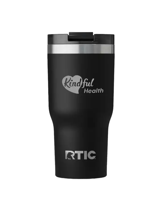 RTIC Essential 30 oz Black Tumbler w/Kindful Health Logo
