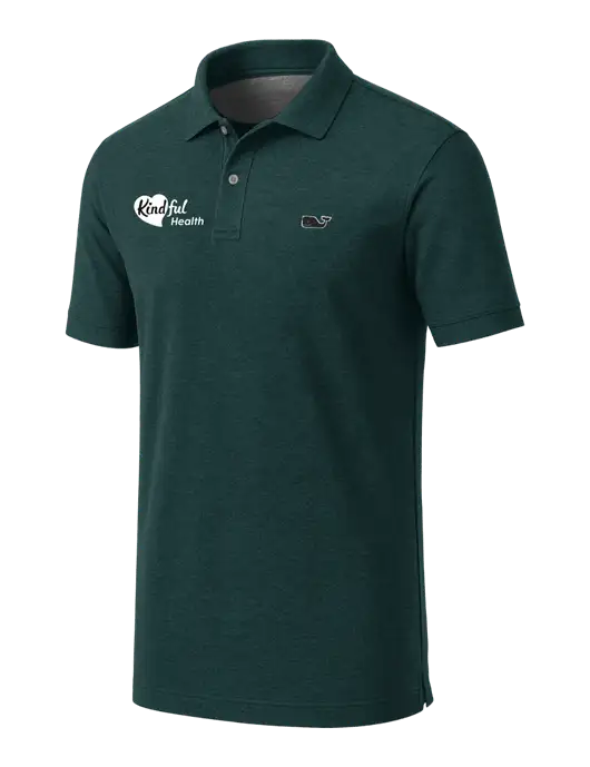 Vineyard Vines Edgartown Dark Green Pique Polo w/Kindful Health Logo