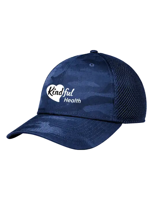 New Era Tonal Dark Royal Camo Stretch Tech Mesh Cap w/Kindful Health Logo