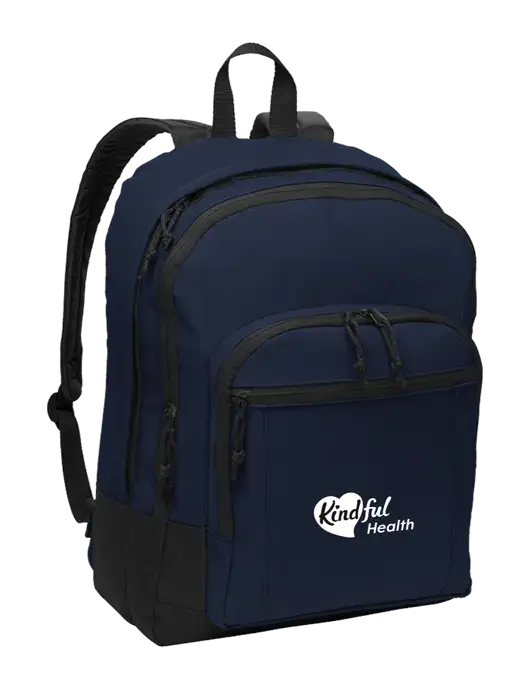 Navy Essential Backpack w/Kindful Health Logo