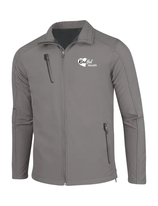 Medium Grey Welded Softshell Jacket w/Kindful Health Logo