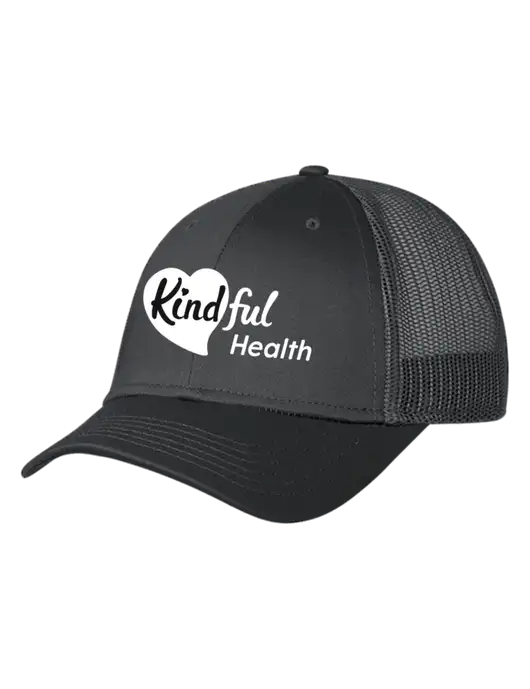 Charcoal Mesh Trucker Cap Snap Back w/Kindful Health Logo