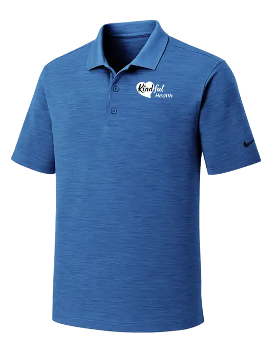 Nike Dri-FIT Royal Striated Polo w/Kindful Health Logo