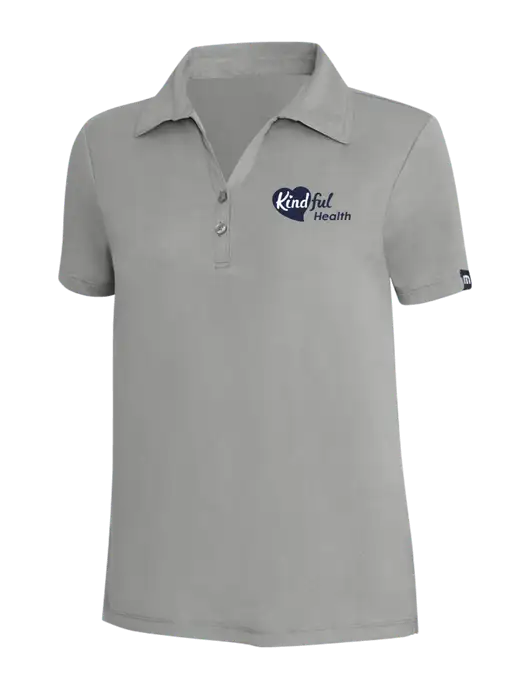 TravisMathew Light Grey Heather Womens Coto Performance Polo w/Kindful Health Logo