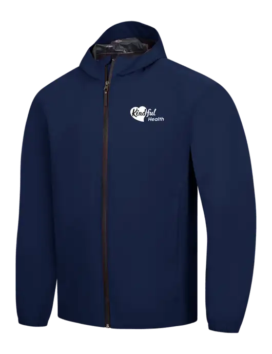 Navy Essential Rain Jacket w/Kindful Health Logo
