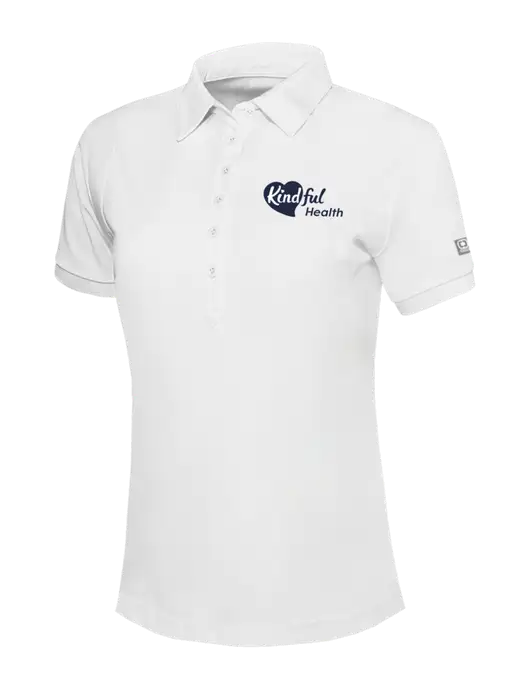 OGIO Womens Bright White Jewel Polo w/Kindful Health Logo