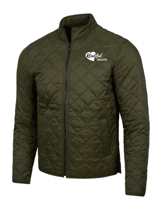 Mercer+Mettle Dark Olive Green Quilted Full-Zip Jacket w/Kindful Health Logo