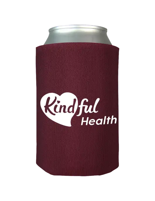 Maroon Foam Coolie w/Kindful Health Logo