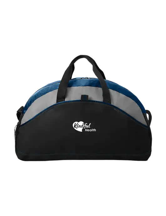 Medium Contrast Navy Duffel w/Kindful Health Logo
