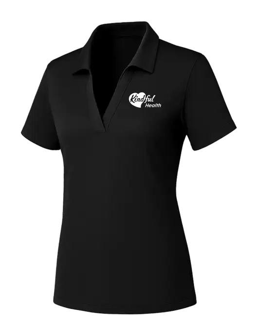 Womens Black PosiCharge RacerMesh Polo w/Kindful Health Logo