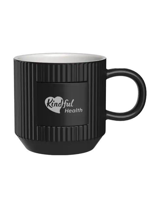 Daystarter 10 oz Black Mug w/Kindful Health Logo