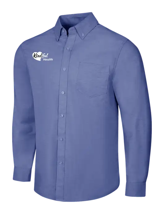 Navy SuperPro Oxford Shirt w/Kindful Health Logo
