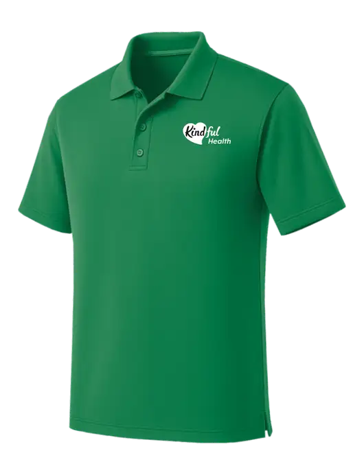 Kelly Green Dry Zone UV Micro Mesh Polo w/Kindful Health Logo