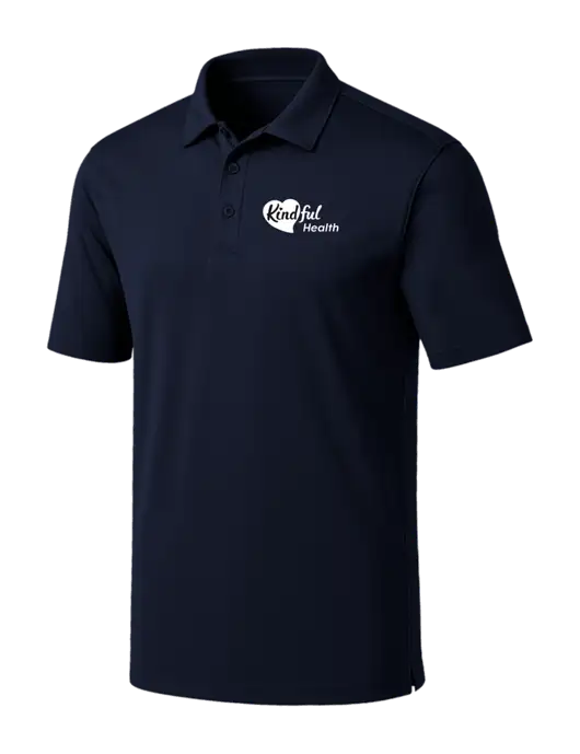 Navy Silk Touch Performance Polo w/Kindful Health Logo