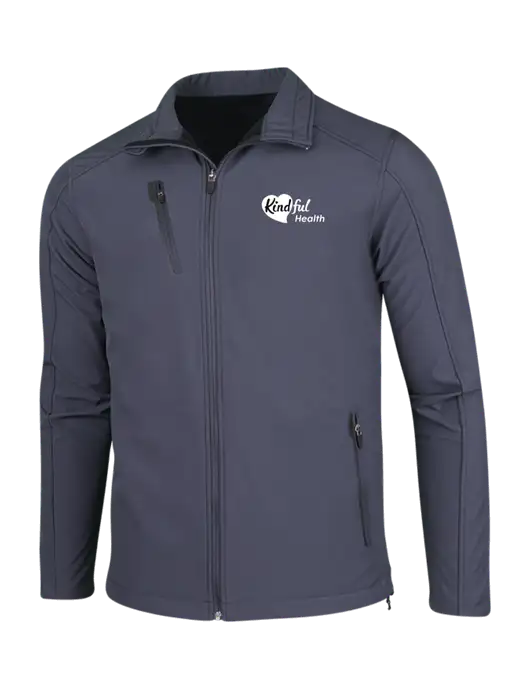 Dark Grey Welded Softshell Jacket w/Kindful Health Logo