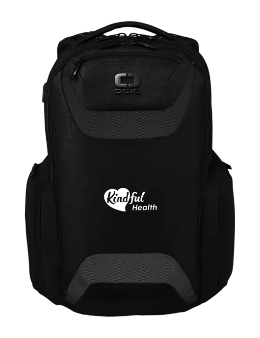 OGIO Black Charcoal Connected Pack w/Kindful Health Logo