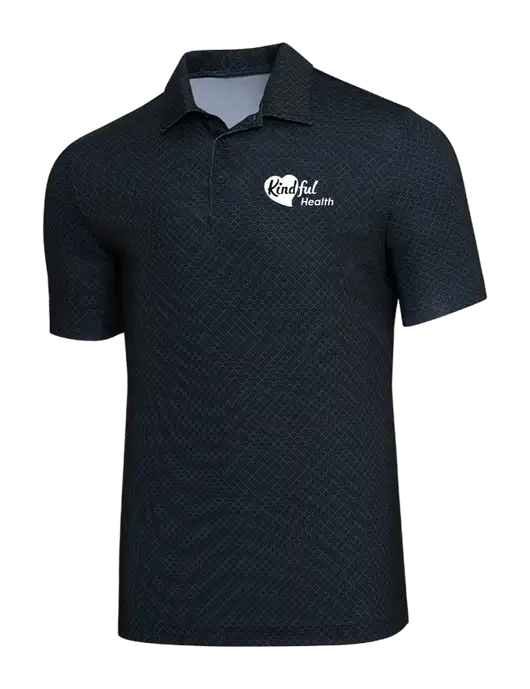 Adidas Black Diamond Dot Print Polo w/Kindful Health Logo