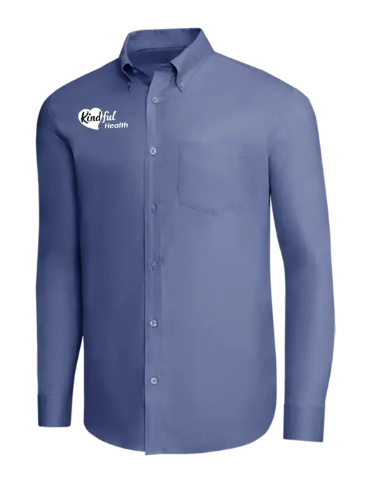 Brooks Brothers Light Navy Wrinkle-Free Stretch Pinpoint Shirt w/Kindful Health Logo