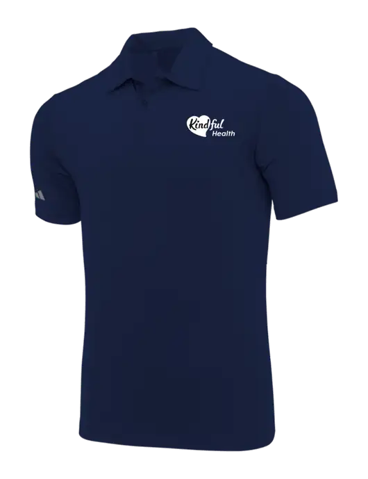 Adidas Navy Blue Ultimate Solid Polo w/Kindful Health Logo