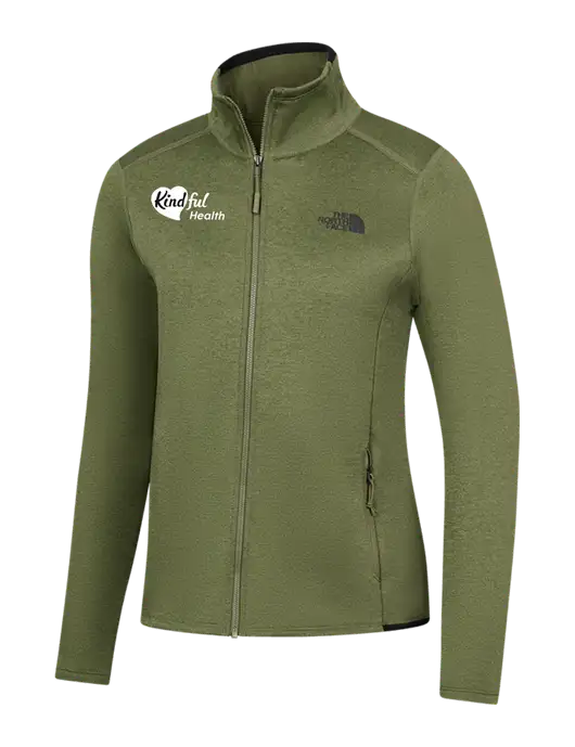 The North Face Womens Olive Heather Skyline Full-Zip Fleece Jacket w/Kindful Health Logo
