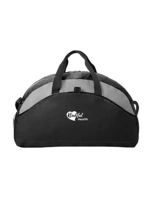 Medium Contrast Black Duffel w/Kindful Health Logo