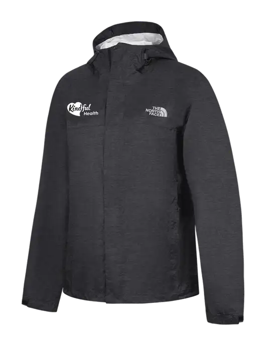 The North Face Dark Grey Heather DryVent Rain Jacket w/Kindful Health Logo