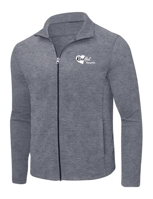 Light Navy Heather Microfleece Full-Zip Jacket w/Kindful Health Logo