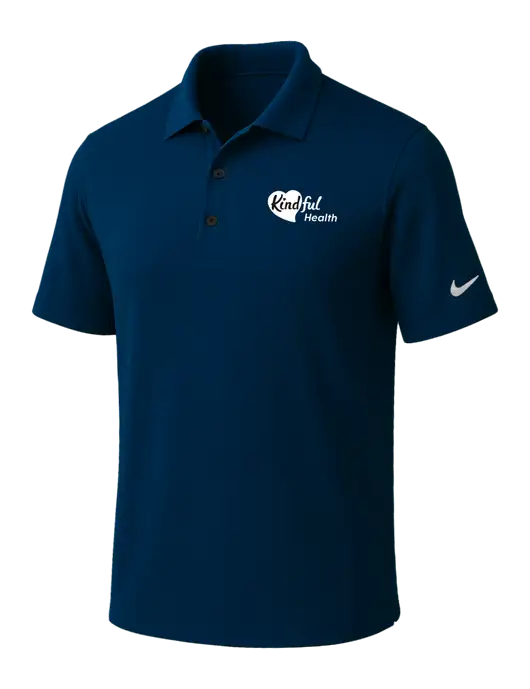 NIKE Navy Dri-Fit Micro Pique Polo w/Kindful Health Logo