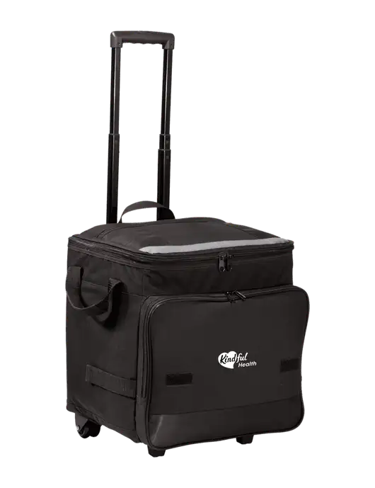 Black Rolling Cooler w/Kindful Health Logo